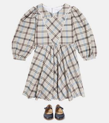 Checked cotton-blend dress  | Paade Mode