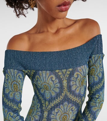 Bedrucktes Off-Shoulder-Midikleid | Etro