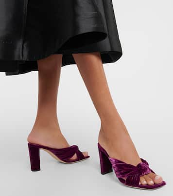 Pantoletten Avenue 85 aus Samt | Jimmy Choo