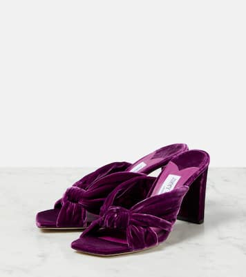 Pantoletten Avenue 85 aus Samt | Jimmy Choo