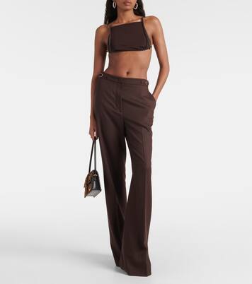 Cropped-Top Framed mit Leder | Christopher Esber