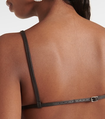 Cropped-Top Framed mit Leder | Christopher Esber