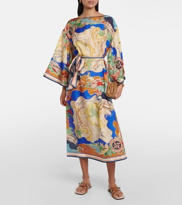 Bedrucktes Midikleid Alight aus Seide | Zimmermann