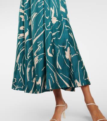 Bedrucktes Maxikleid Heather aus Seide | Asceno