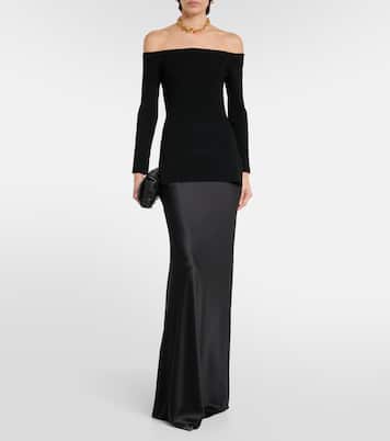 Off-Shoulder-Pullover Derick aus Rippstrick | Veronica Beard