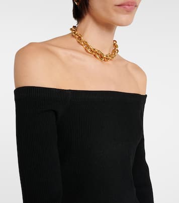 Off-Shoulder-Pullover Derick aus Rippstrick | Veronica Beard