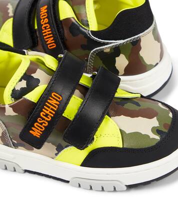 Camouflage leather sneakers | Moschino Kids