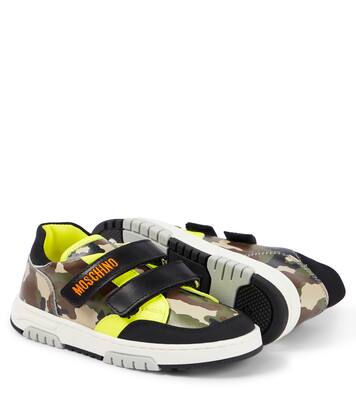 Camouflage leather sneakers | Moschino Kids