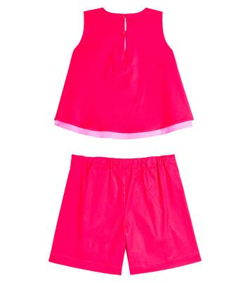 Cotton-blend top and shorts set | Il Gufo