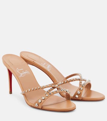Tatoosh 85 spiked leather mules | Christian Louboutin