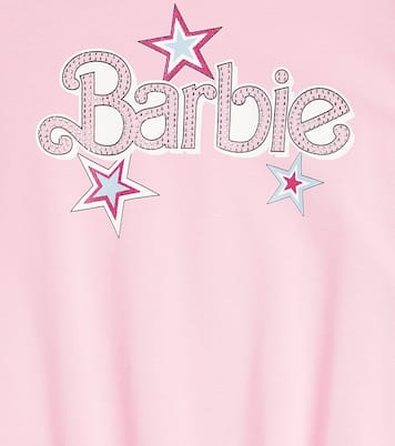 x Barbie® embellished cotton-blend dress | Monnalisa