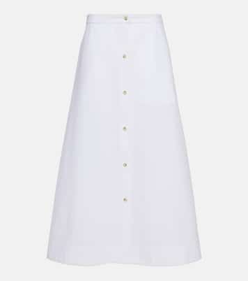 High-Rise-Maxirock aus Baumwolle | Toteme