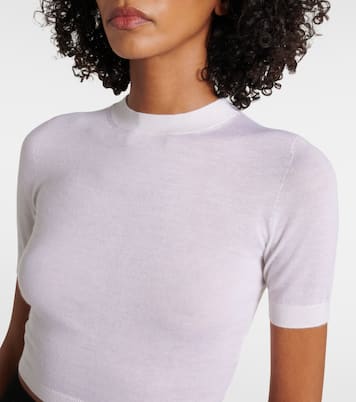 Top cropped de cachemir | Alaïa