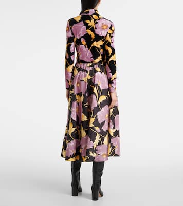 Bedruckter Midirock Sylph aus Faille | La DoubleJ