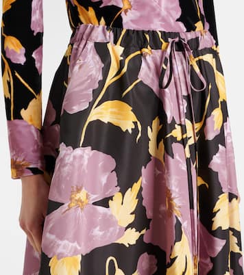 Bedruckter Midirock Sylph aus Faille | La DoubleJ