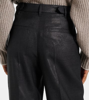 Pantalones anchos de mezcla de lana | Brunello Cucinelli