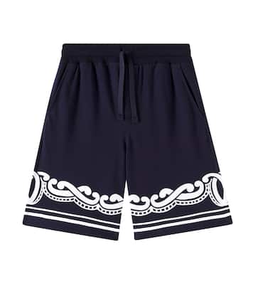 Bandana cotton piqué shorts | Dolce&Gabbana Kids