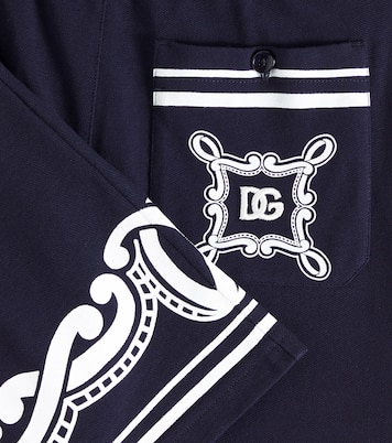 Bandana cotton piqué shorts | Dolce&Gabbana Kids