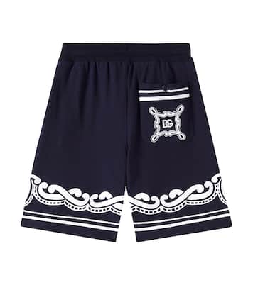 Bandana cotton piqué shorts | Dolce&Gabbana Kids