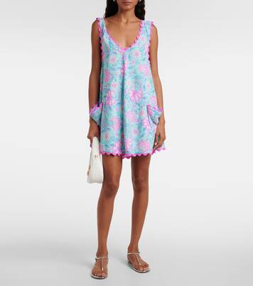 Robe de plage brodée à fleurs | Juliet Dunn