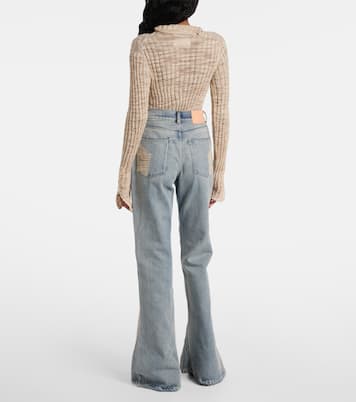 Distressed high-rise bootleg jeans | Acne Studios