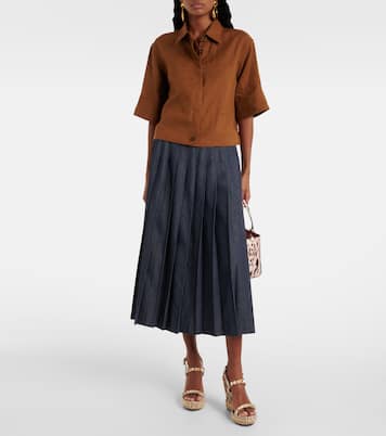 Pyra Clou 110 leopard-print espadrille wedges | Christian Louboutin