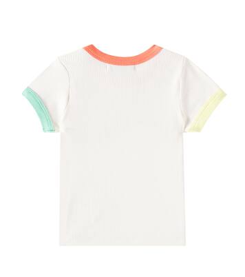 Baby logo ribbed-knit cotton-blend T-shirt | Bobo Choses