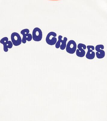 Baby logo ribbed-knit cotton-blend T-shirt | Bobo Choses