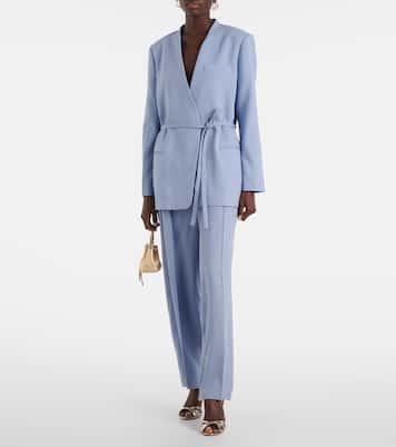 Weite Hose Bucklel aus Wolle | Joseph