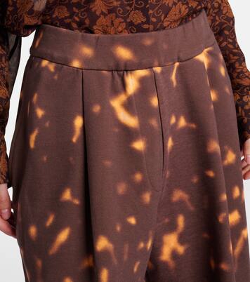 Pantalones anchos de algodón estampados | Dries Van Noten