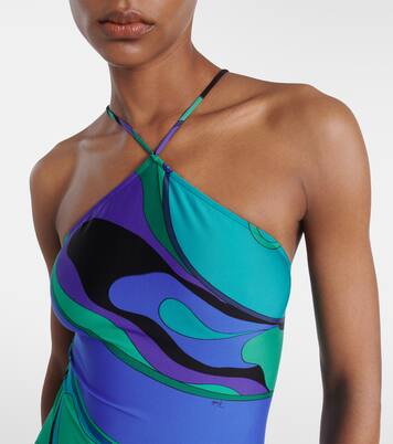 Costume intero Orchidee con scollo all’americana  | Pucci