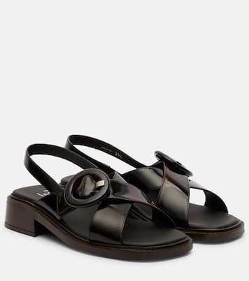 Leather slingback sandals | Prada