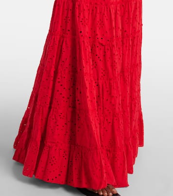 Robe longue Soledad en coton à fleurs | Poupette St Barth