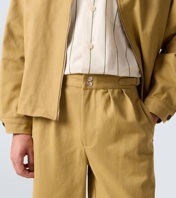 Cotton twill wide-leg pants | Bode