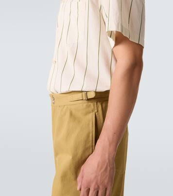 Cotton twill wide-leg pants | Bode