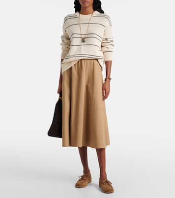 Falda midi en mezcla de algodón | Vince