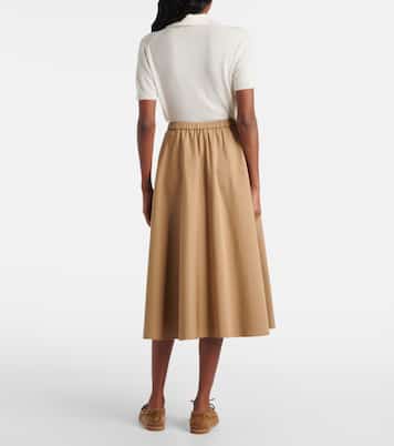 Falda midi en mezcla de algodón | Vince