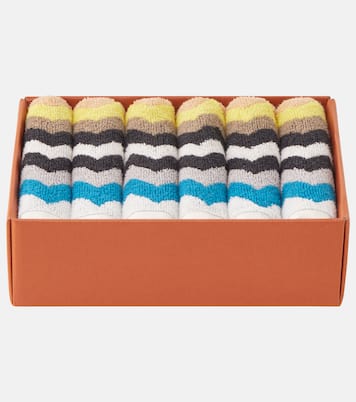 Best Zigzag set of 6 cotton terry hand towels | Missoni