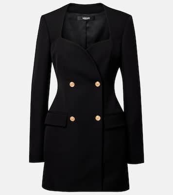 Double-breasted wool minidress | Versace