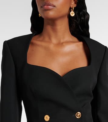 Double-breasted wool minidress | Versace