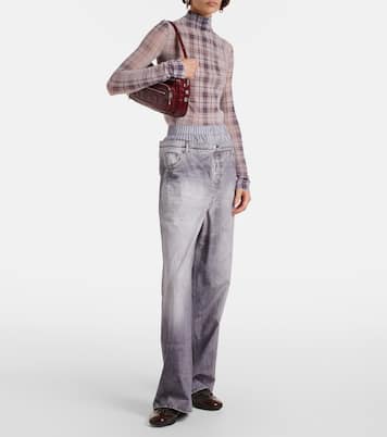 Printed cotton poplin wide-leg pants | Acne Studios