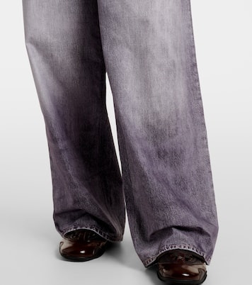 Printed cotton poplin wide-leg pants | Acne Studios