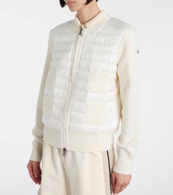 Down-paneled knitted jacket | Moncler