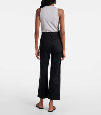 Mid-Rise Cropped Straight Jeans London | Slvrlake