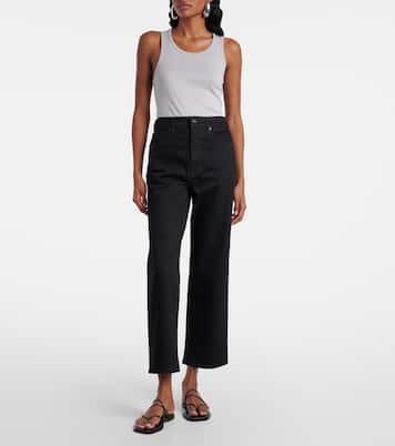 Mid-Rise Cropped Straight Jeans London | Slvrlake