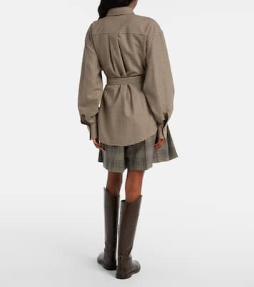 Checked virgin wool overshirt | Brunello Cucinelli
