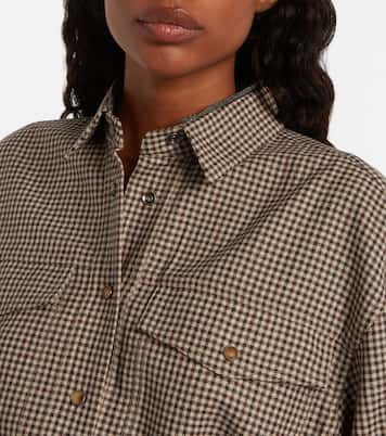 Checked virgin wool overshirt | Brunello Cucinelli