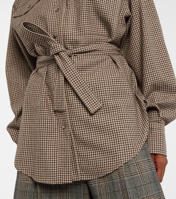 Checked virgin wool overshirt | Brunello Cucinelli