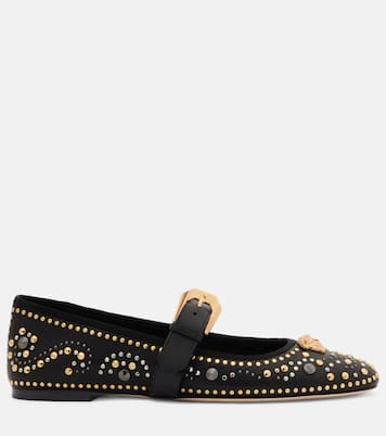 La Medusa leather Mary Jane flats | Versace
