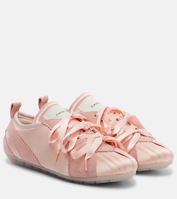 Ballerina Grip satin and suede sneakers | Simone Rocha
